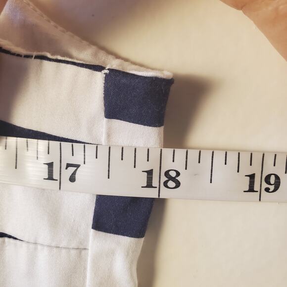 GAP Fit & Flare Blue White Striped Dress Pockets Womens 6 Preppy Hamptons - Picture 9 of 10